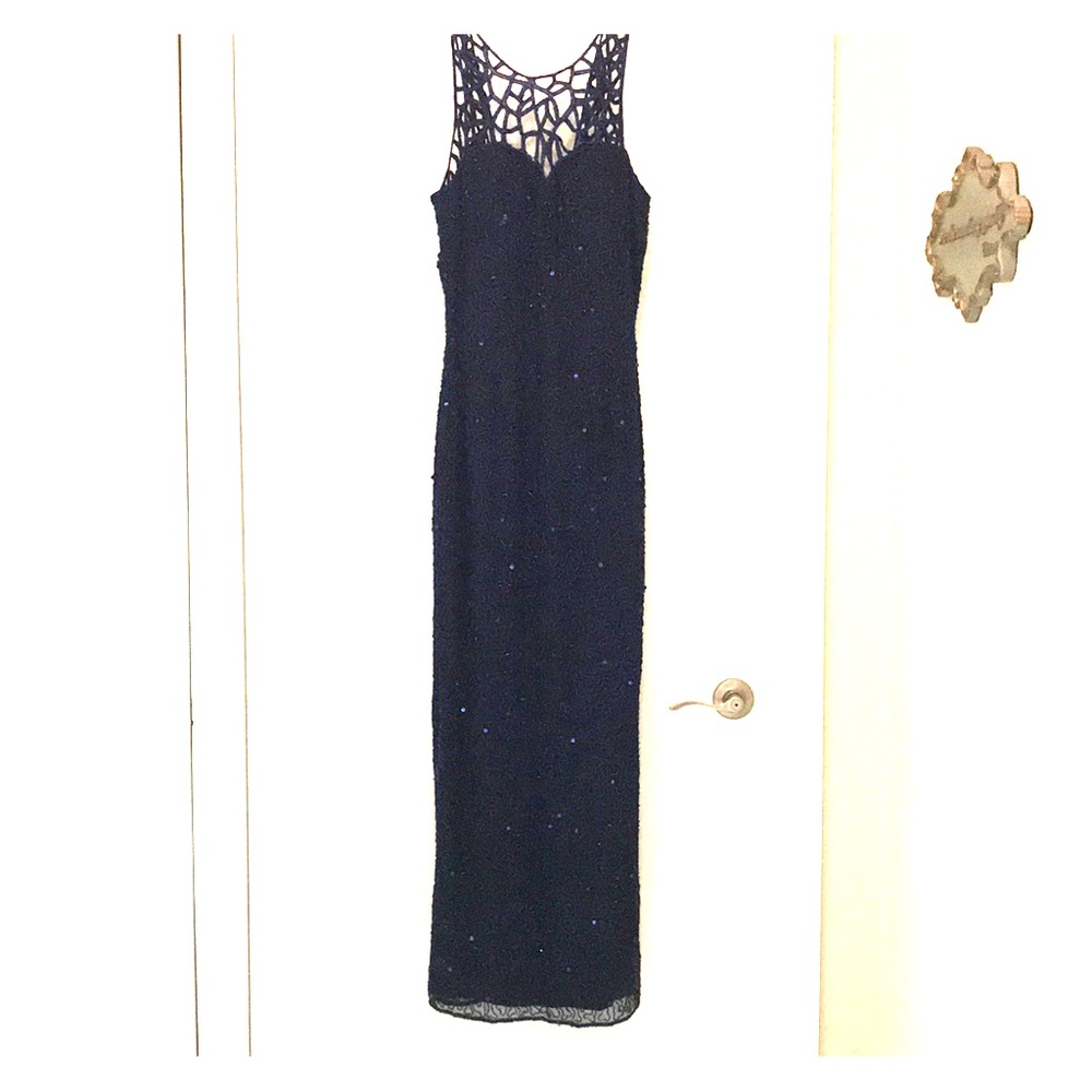 Stunning dark blue sequin dress
